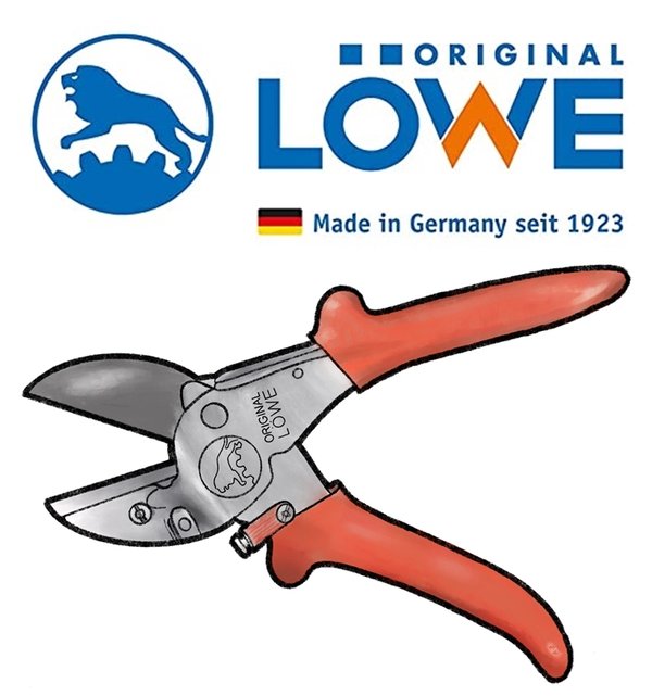 Löwe Logo + Amboss Schere